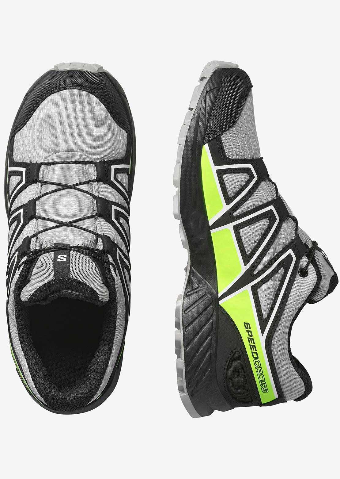 Salomon Junior Speedcross Waterproof Shoes Alloy/Black/Green Gecko
