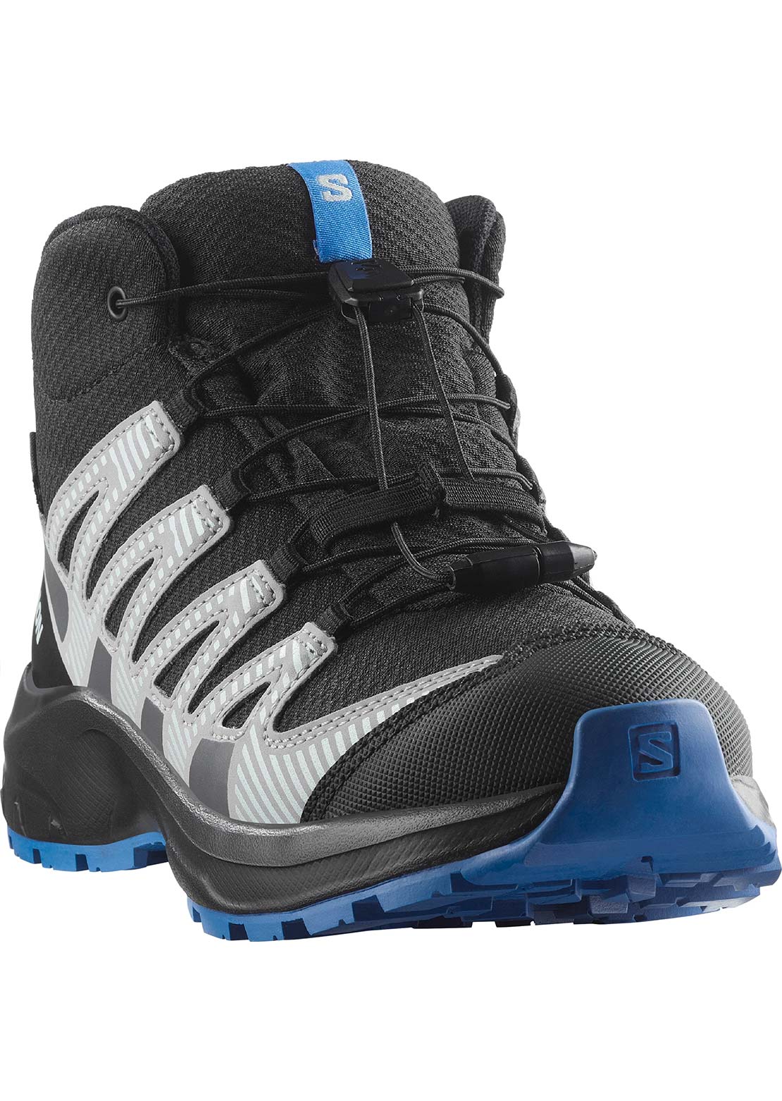 Salomon Junior XA Pro V8 Mid Waterproof Shoes Black/Monument/French Blue