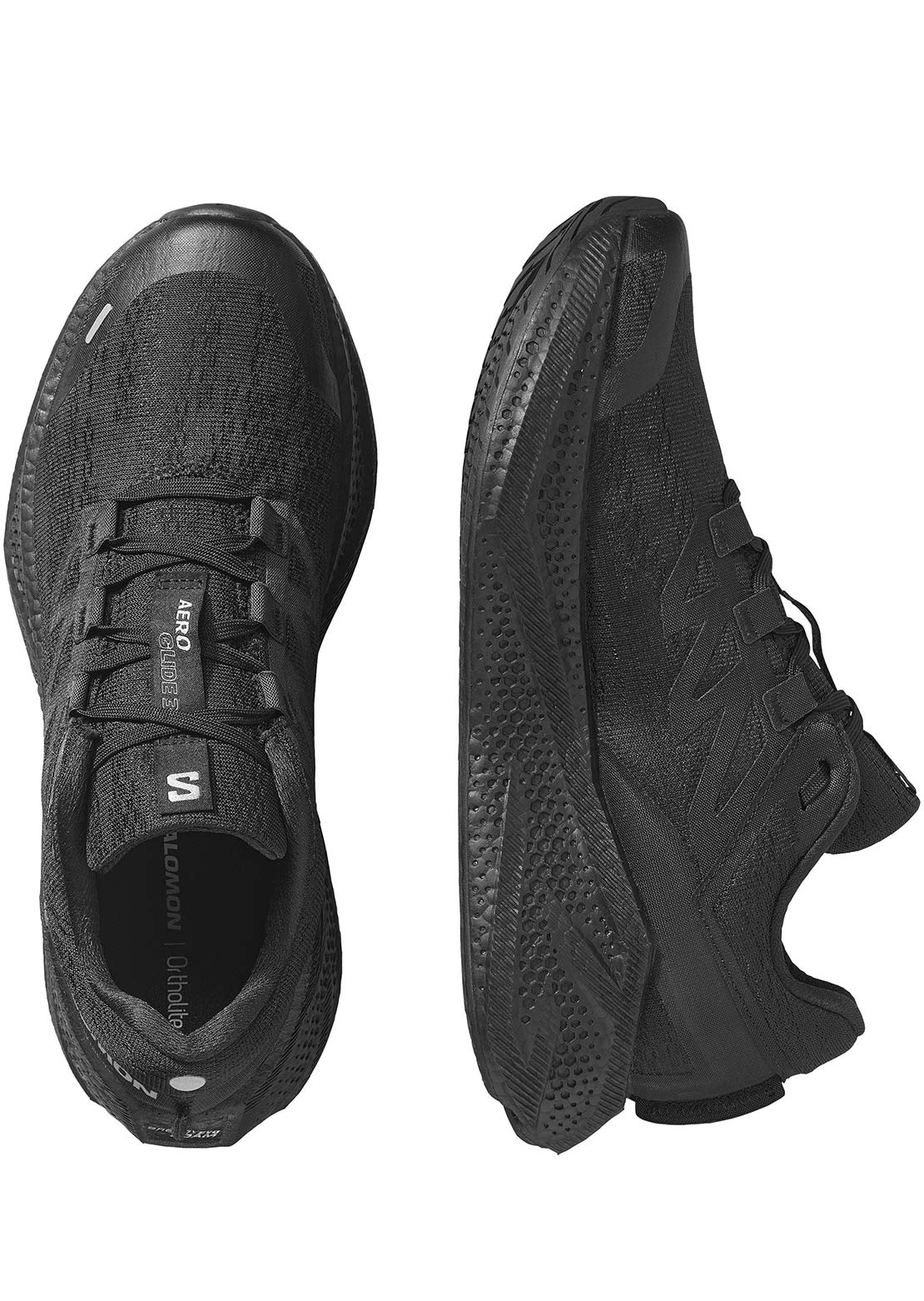 Salomon Men's Aero Glide 3 Running Shoes Black/Black/Footwear Silver
