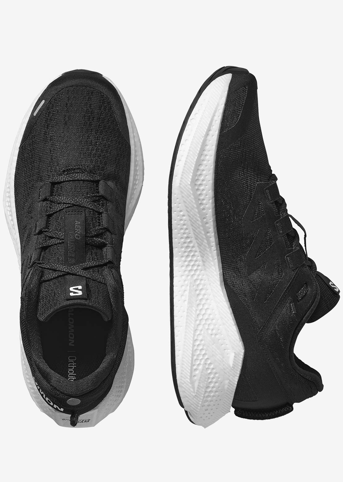 Salomon Men&#39;s Aero Glide 3 Shoes Black/White/Asphalt