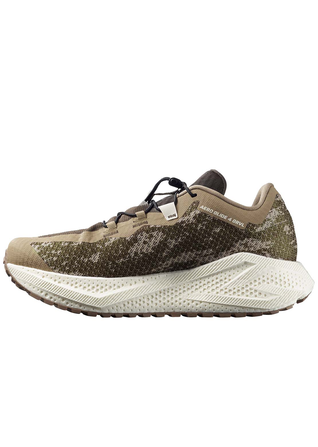 Salomon Men's Aero Glide 4 Gravel Running Shoes Safari/Vanilla Ice/Earth/Brown