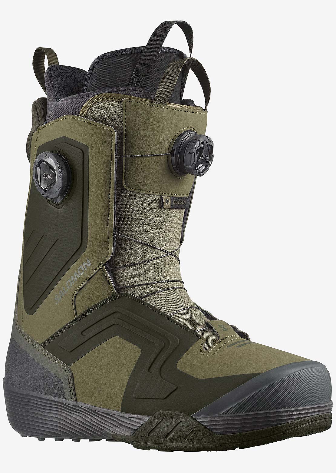 Salomon Men&#39;s Dialogue Dual Boa Snowboard Boots Olive