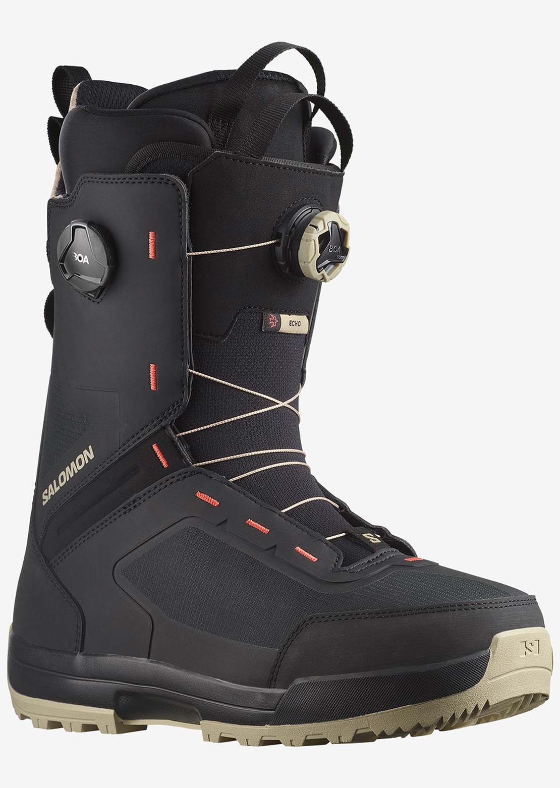 Salomon Men&#39;s Echo Dual Boa Snowboard Boots Spray Grey/Black/Clear