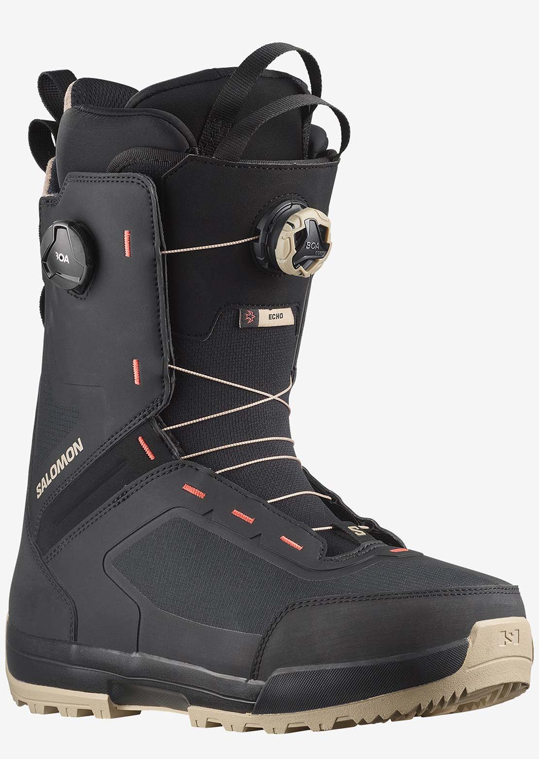 Salomon Men&#39;s Echo Dual Boa Wide Snowboard Boots Spray Grey/Black