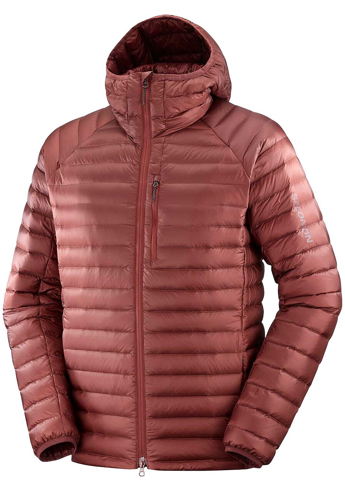 Salomon Men's Elixir Micro Down Hooded Jacket Rum Raisin
