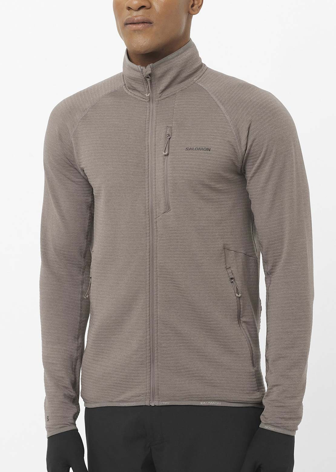 Salomon Men's Essential Lightwarm Full-Zip Jacket Iron