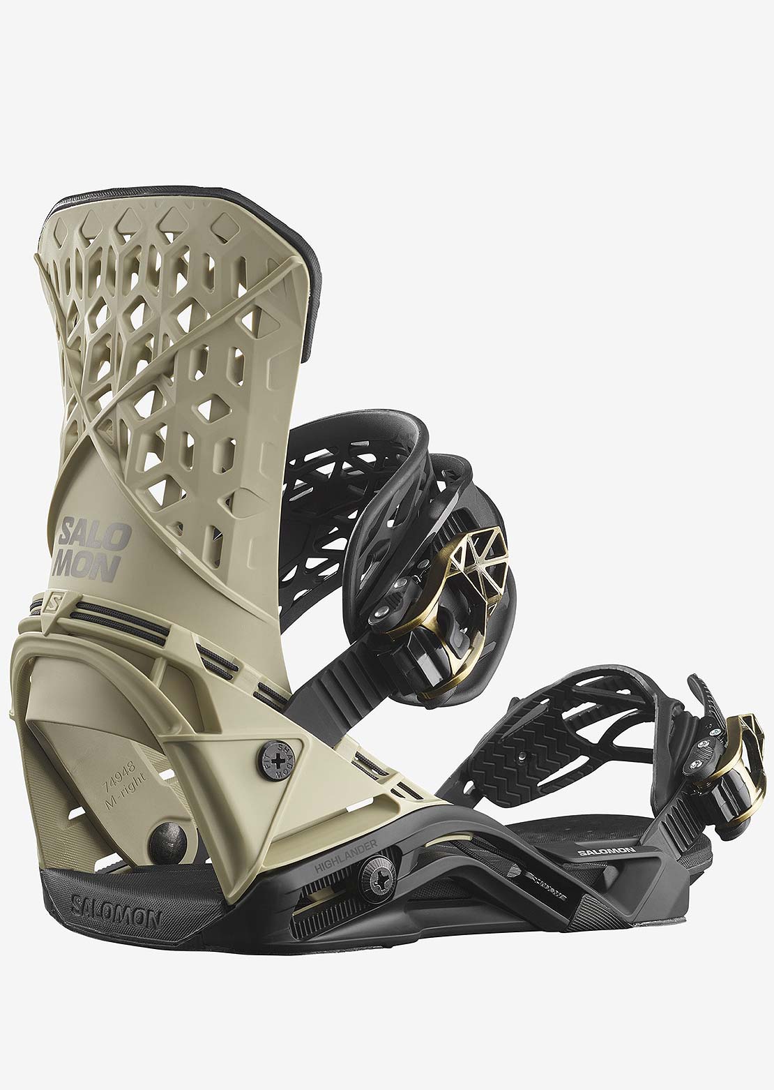 Salomon Men&#39;s Highlander Snowboard Bindings Pale Khaki