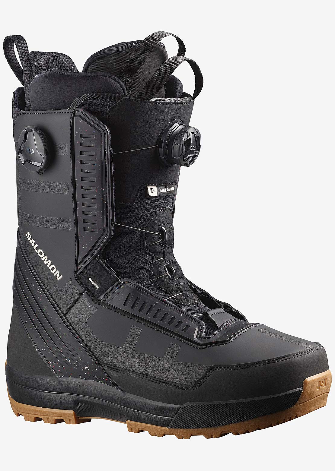 Salomon Men&#39;s Malamute Dual Boa Snowboard Boots Black/Black