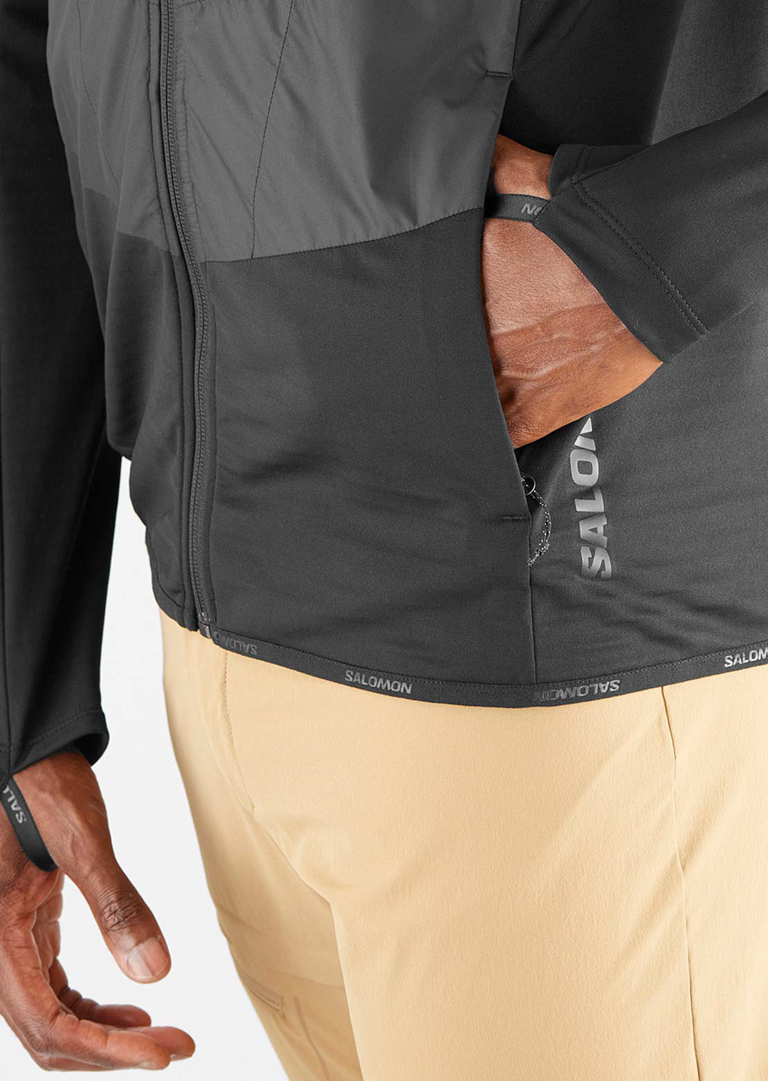 Salomon Men's Outline As Hybrid Jacket Deep Black