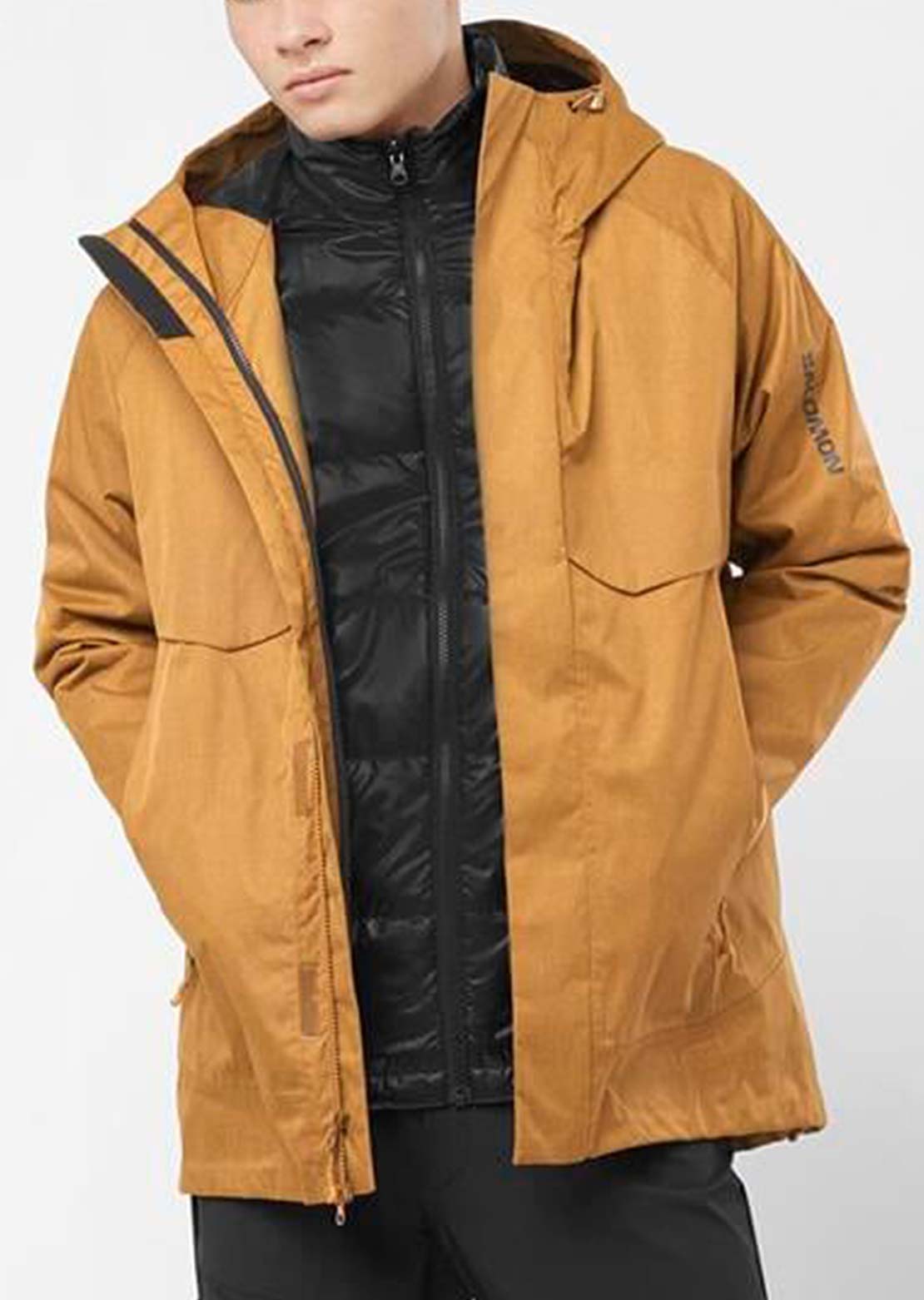 Salomon Men's Patroller 3in1 Insulated Jacket Rubber/Deep Black