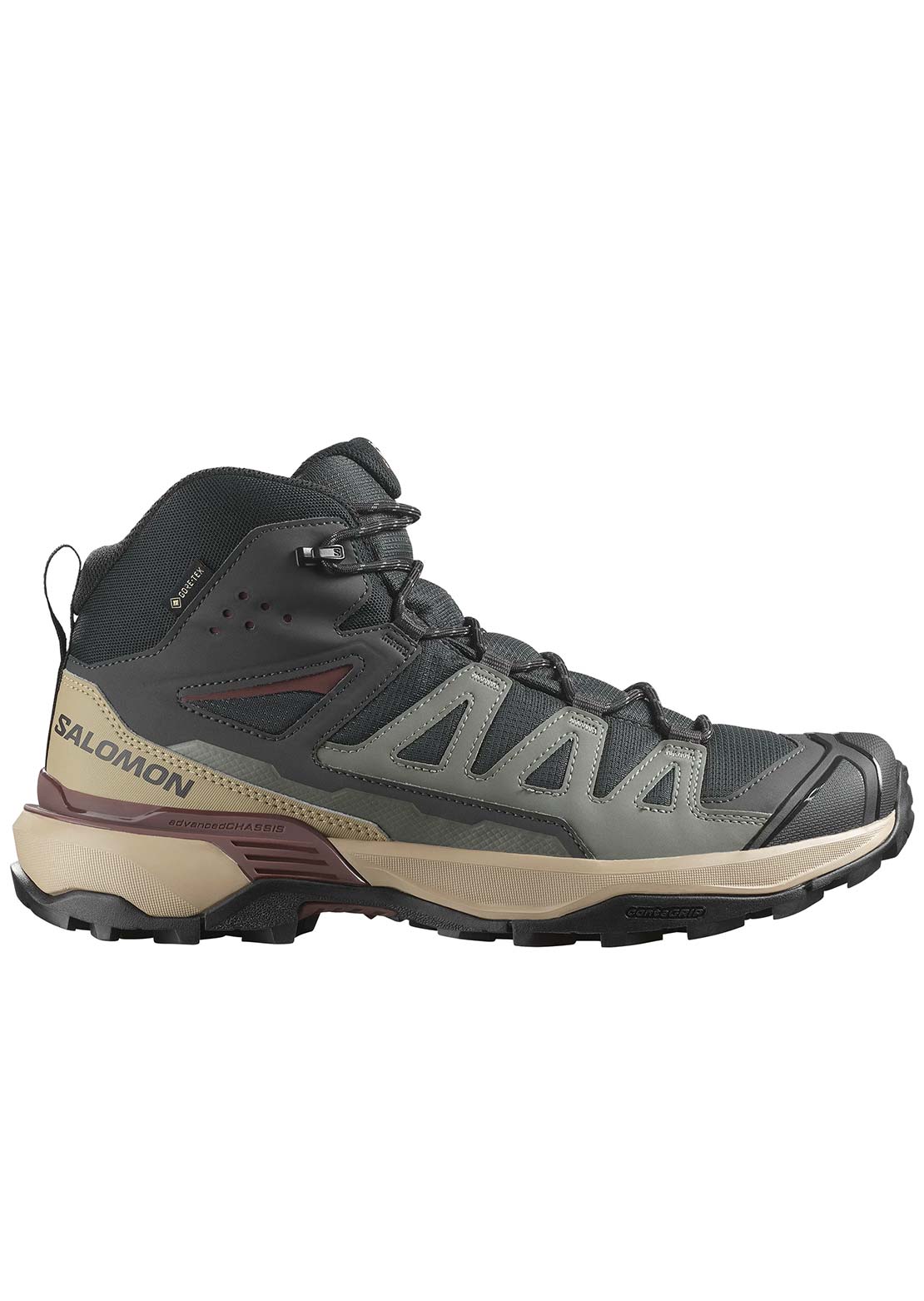 Salomon Men's X Ultra 360 Mid GTX Hiking Shoes Phantom Desert/Tan Rum/Raisin