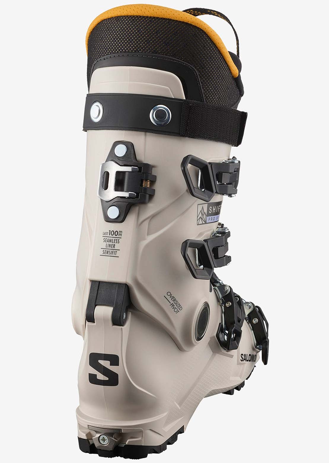 Salomon Toddler Alpine Shift Pro 80 Ski Boots Rainy Day/Black/Solar Power