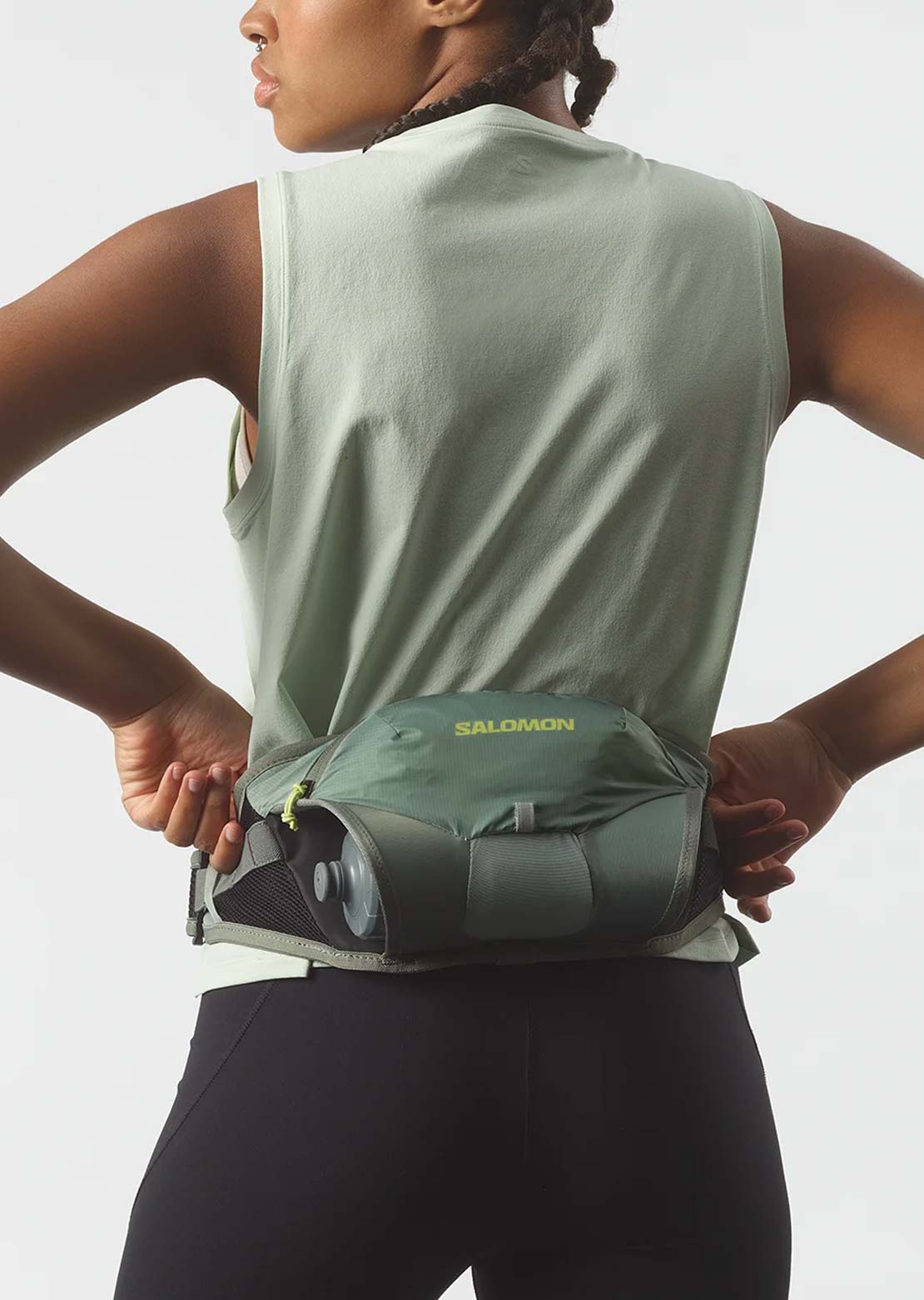 Salomon Unisex Cross Belt 1 Bottle Green Milieu/Agave Green