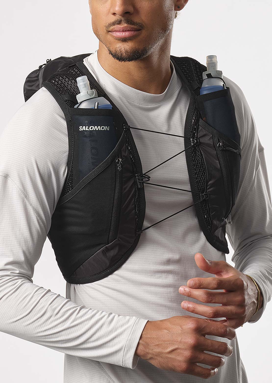 Salomon Unisex Active Skin 12 Set Laurel Black/Metal
