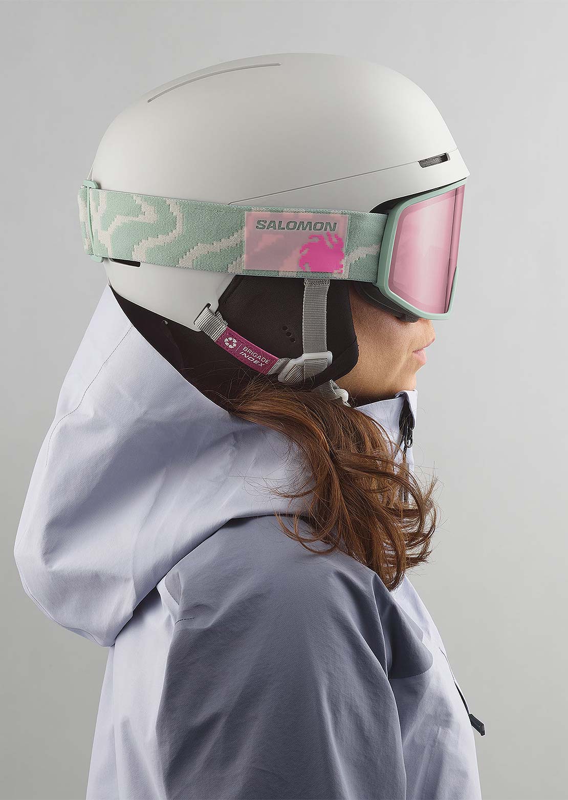 salomon brigade ski helmet mens Brigade Index Mips Grey Violet / S