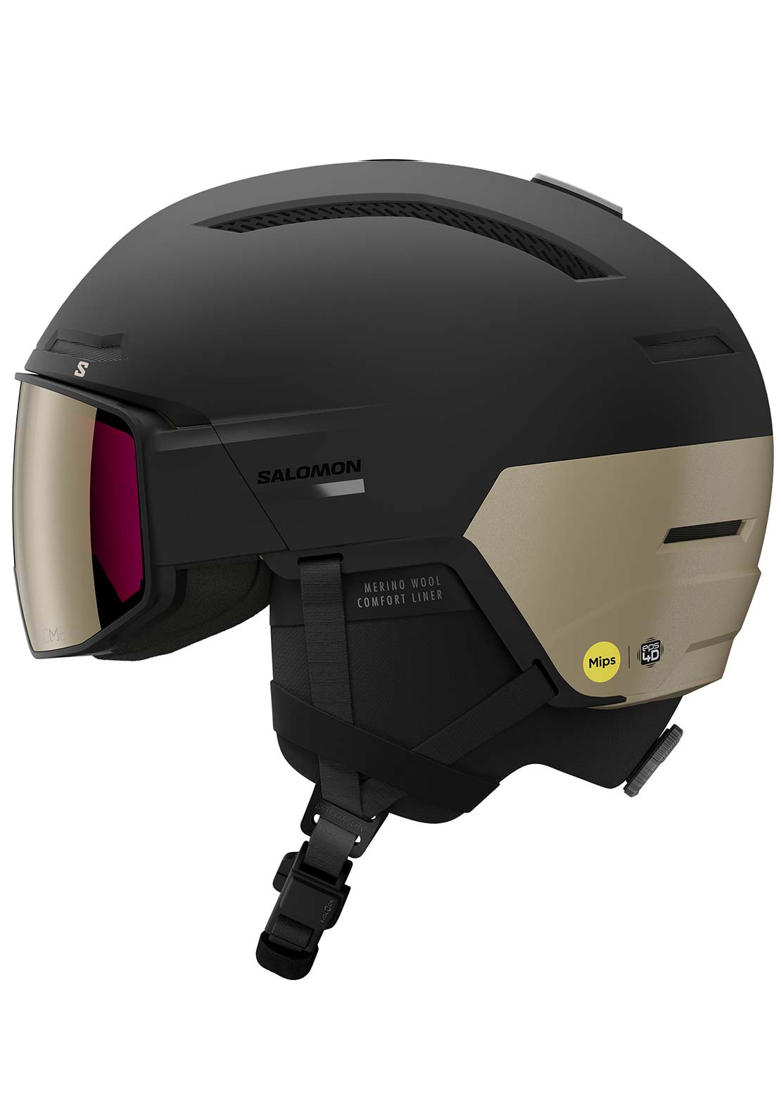 Salomon Unisex Driver Prime Sigma Plus MIPS Snow Helmet Black Light Bronze