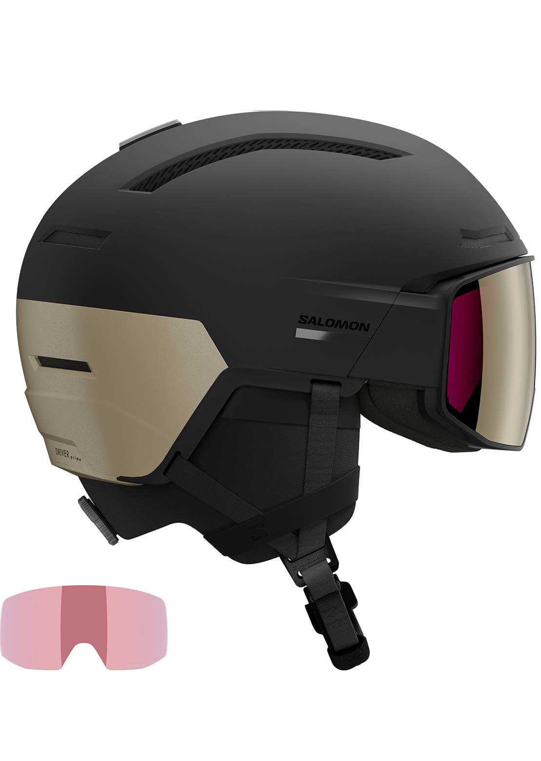 Salomon Unisex Driver Prime Sigma Plus MIPS Snow Helmet Black Light Bronze