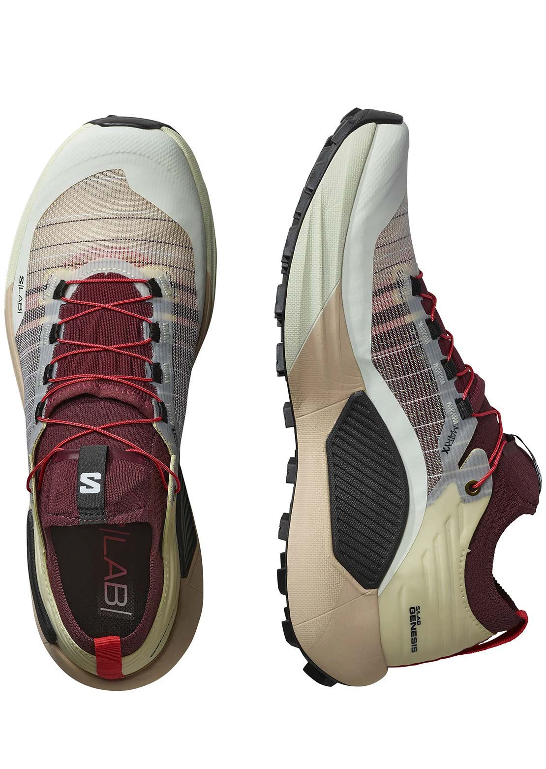 Salomon Unisex S/LAB Genesis Trail Running Shoes Vanilla Ice/Decadent Chocolate/Black