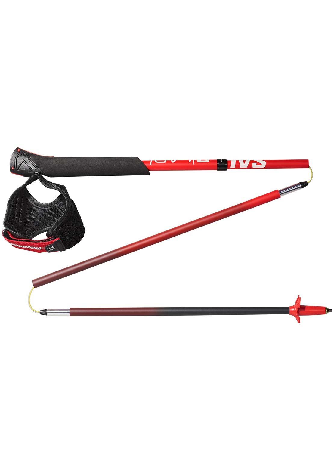 Salomon Unisex S/LAB Ultra Carbon Running Poles Fiery Red/Black