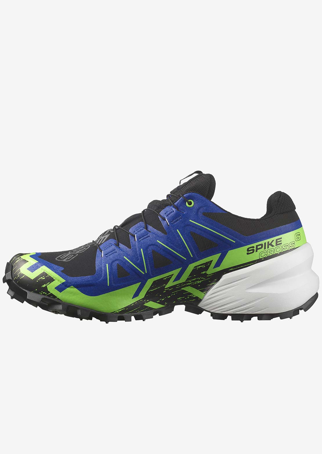 Salomon Unisex Spikecross 6 GTX Shoes Black/Surf The Web/Green Gecko