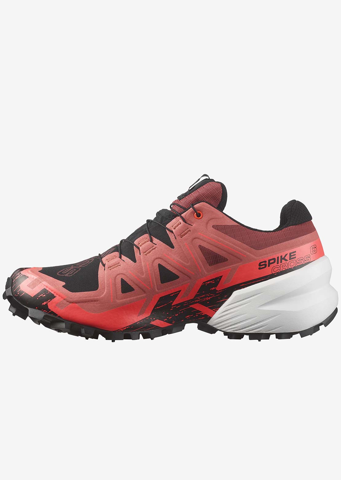 Salomon Unisex Spikecross 6 GTX Shoes Cow Hide/Black/Fiery Coral