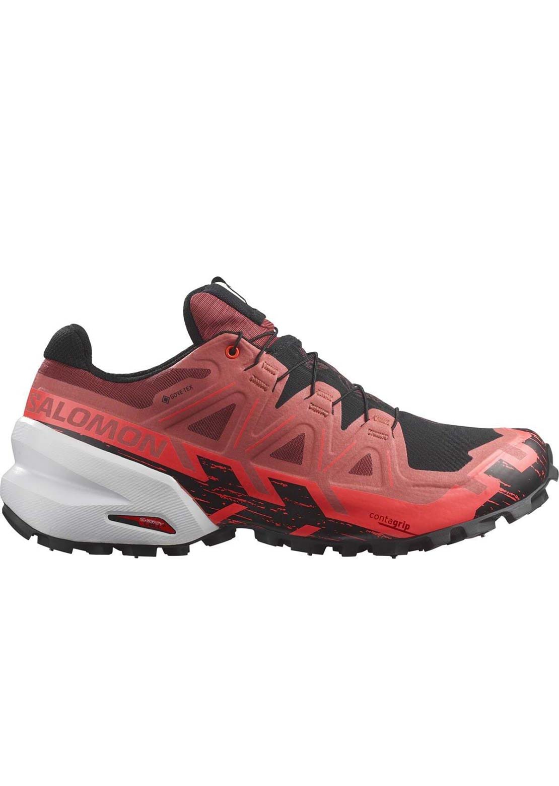 Salomon Unisex Spikecross 6 GTX Shoes Cow Hide/Black/Fiery Coral