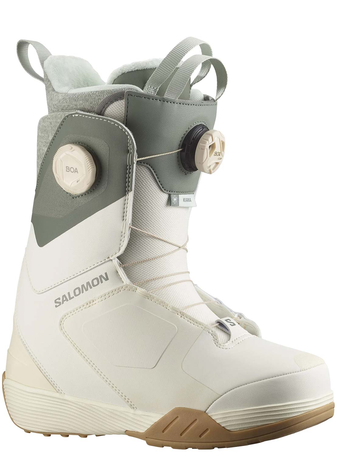 Salomon Women’s Kiana Dual BOA Boots Vanilla Ice/Agave Green