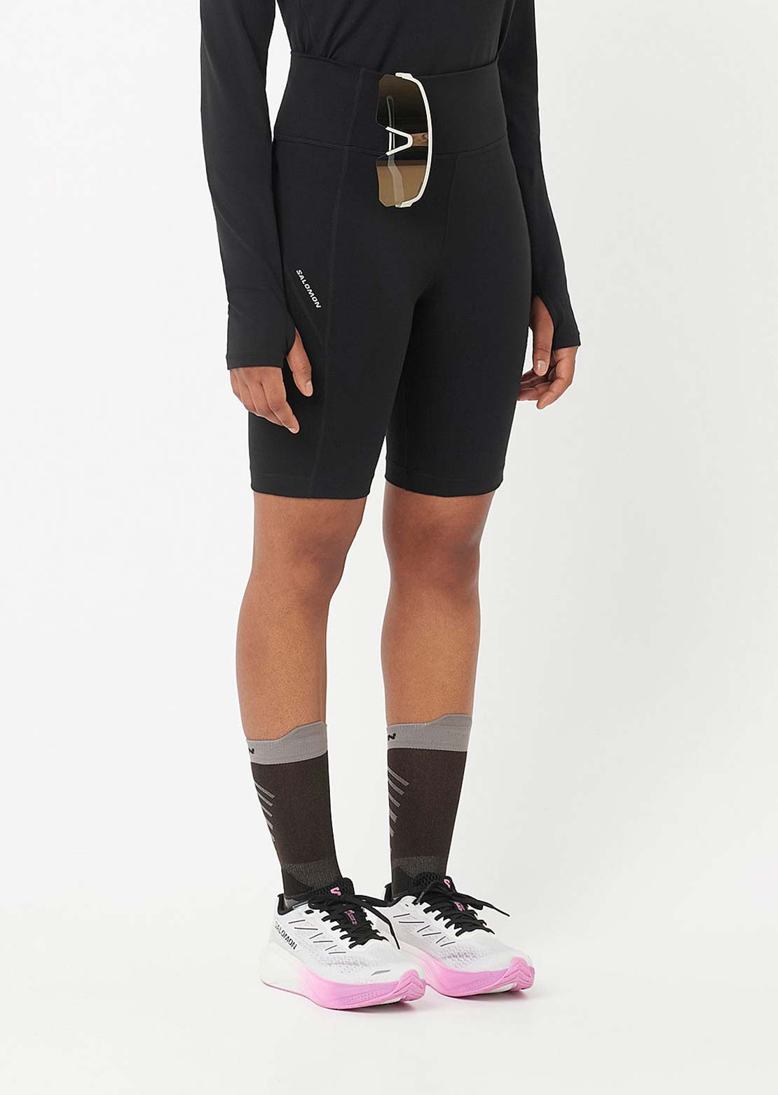 Salomon Women's Aero Blaze 3 Running Shoes White/Black/Cyclamen