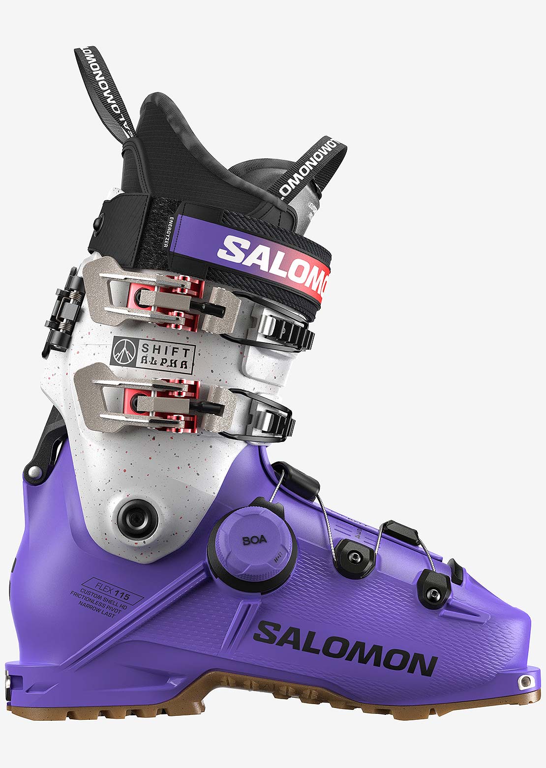 Salomon Women&#39;s Alpine Shift Alpha BOA 115 Ski Boots Ultra Violet/Black