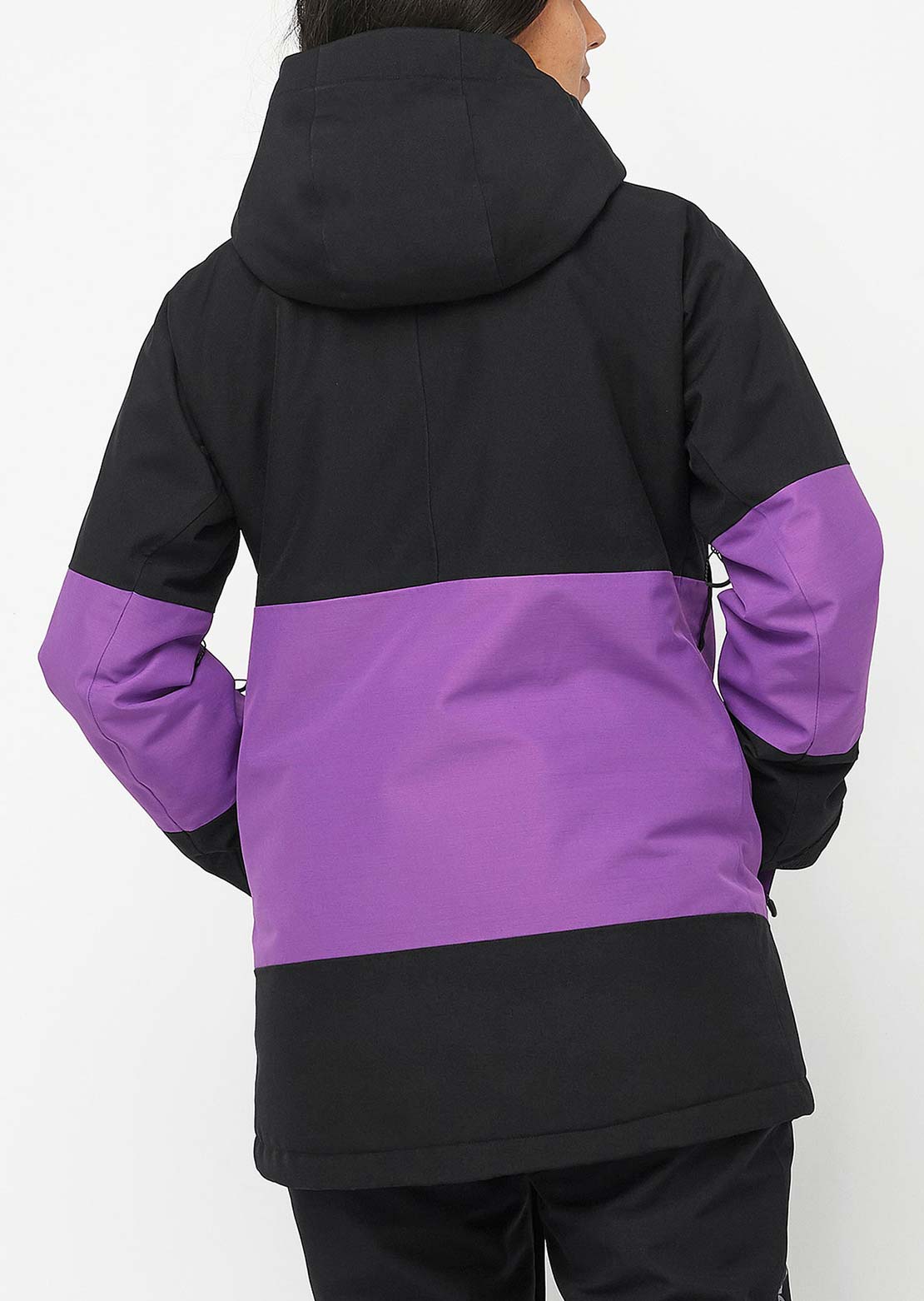 Salomon Women&#39;s Bashley Puff Jacket Deep Black/Royal Purple