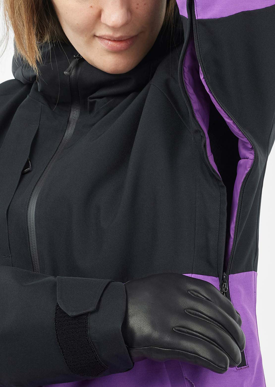 Salomon Women&#39;s Bashley Puff Jacket Deep Black/Royal Purple