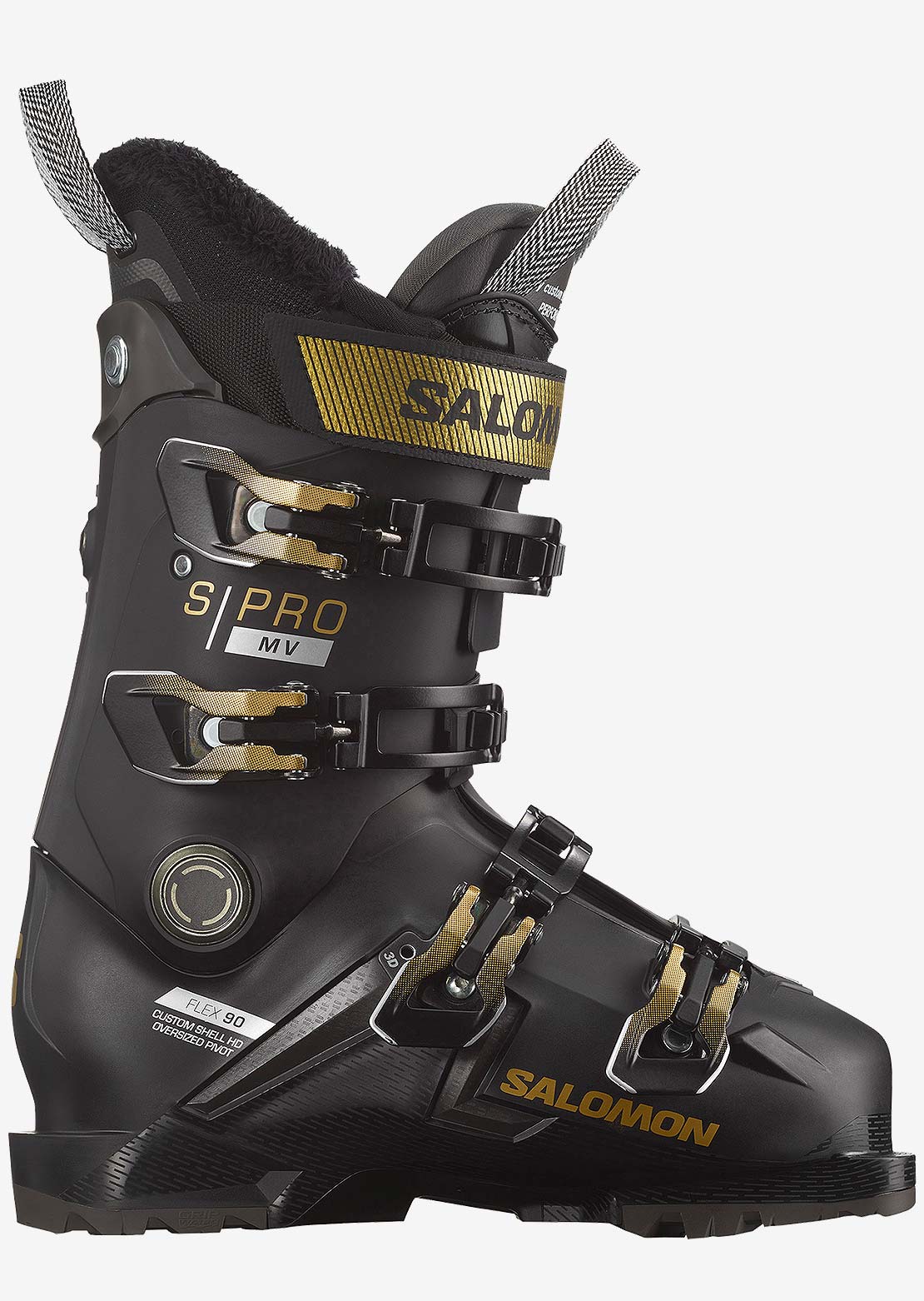 Salomon Women's Alpine Shift Pro MV 90 GW Snow Boots Black/Gold Met/Beluga