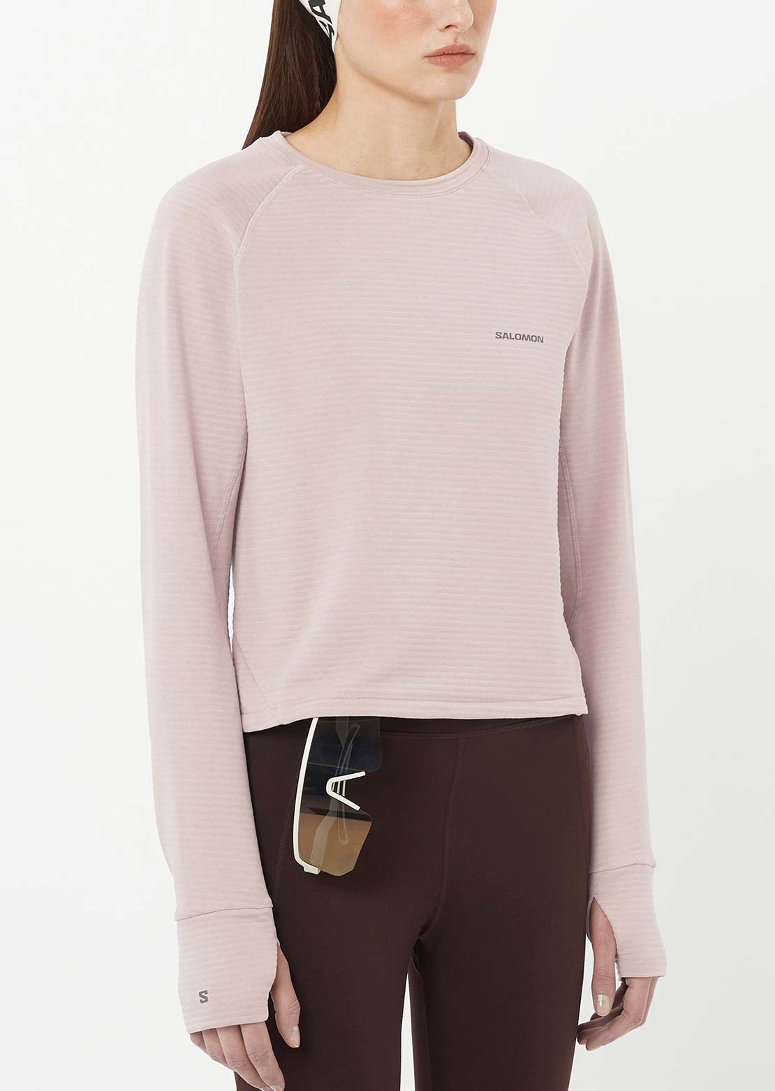 Salomon Women's Essential Lightwarm Crewneck Sweatshirt Etherea