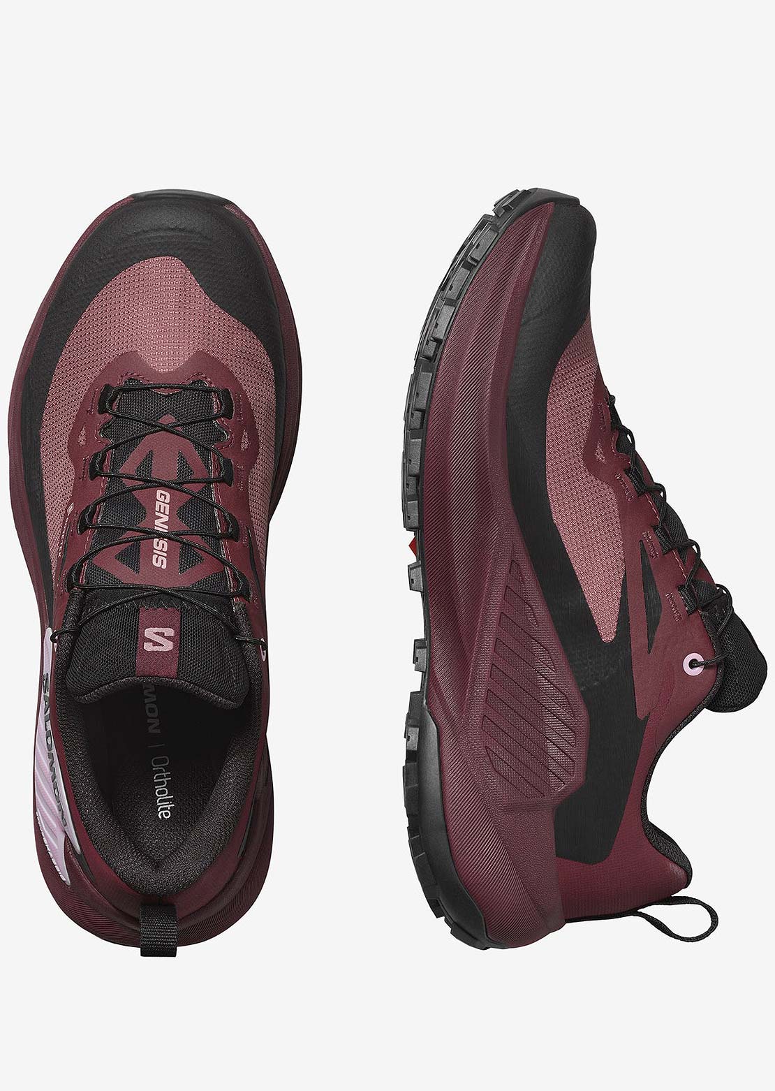 Salomon Women's Genesis GTX Shoes Rose T/Black/Orchib