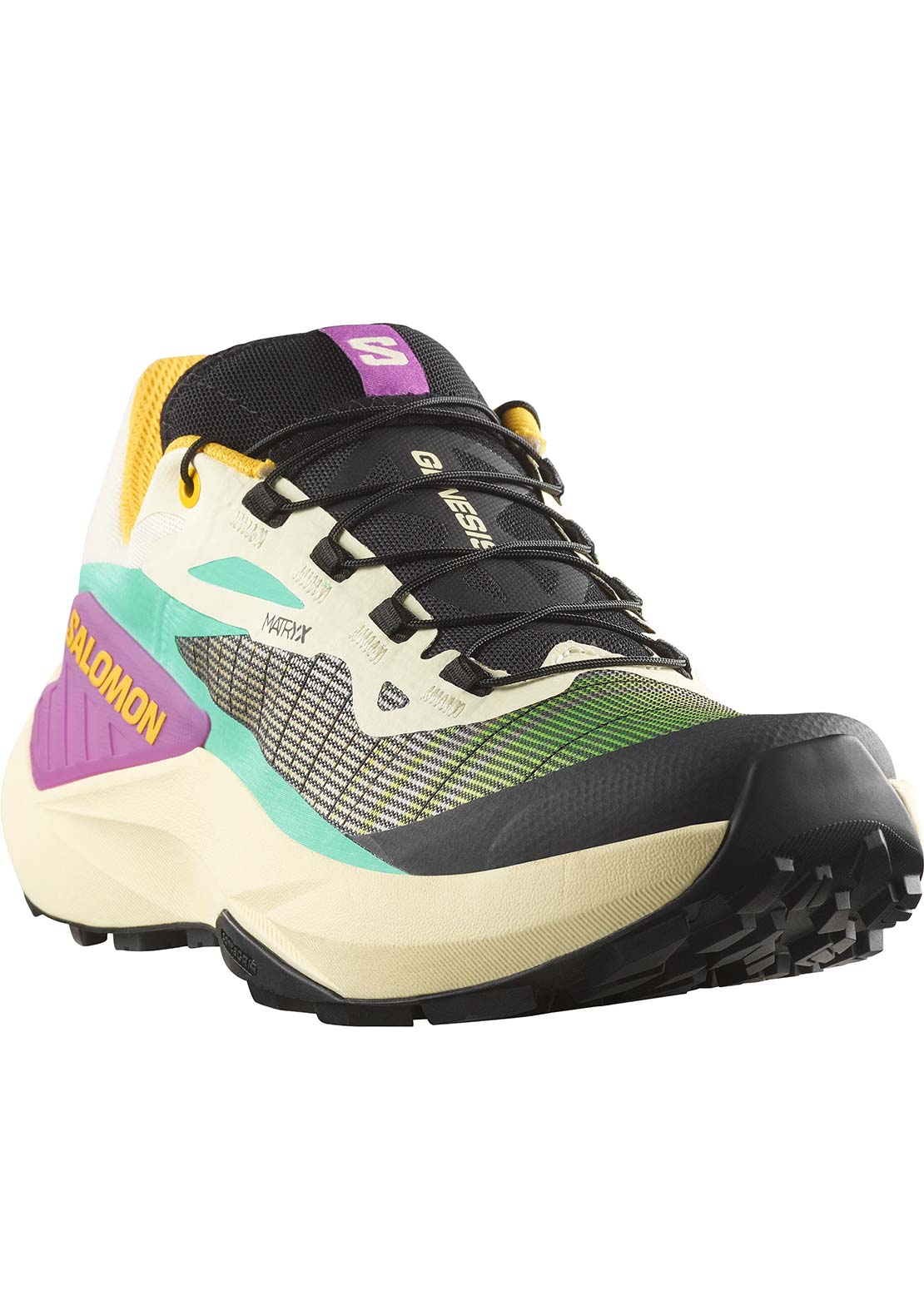 Salomon Women's Genesis Running Shoes Transparent Yellow/Black Willow