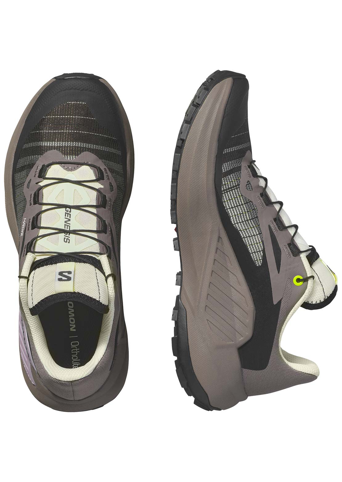Salomon Women's Genesis Trail Running Shoes Iron/Vanilla Ice/Cyclamen