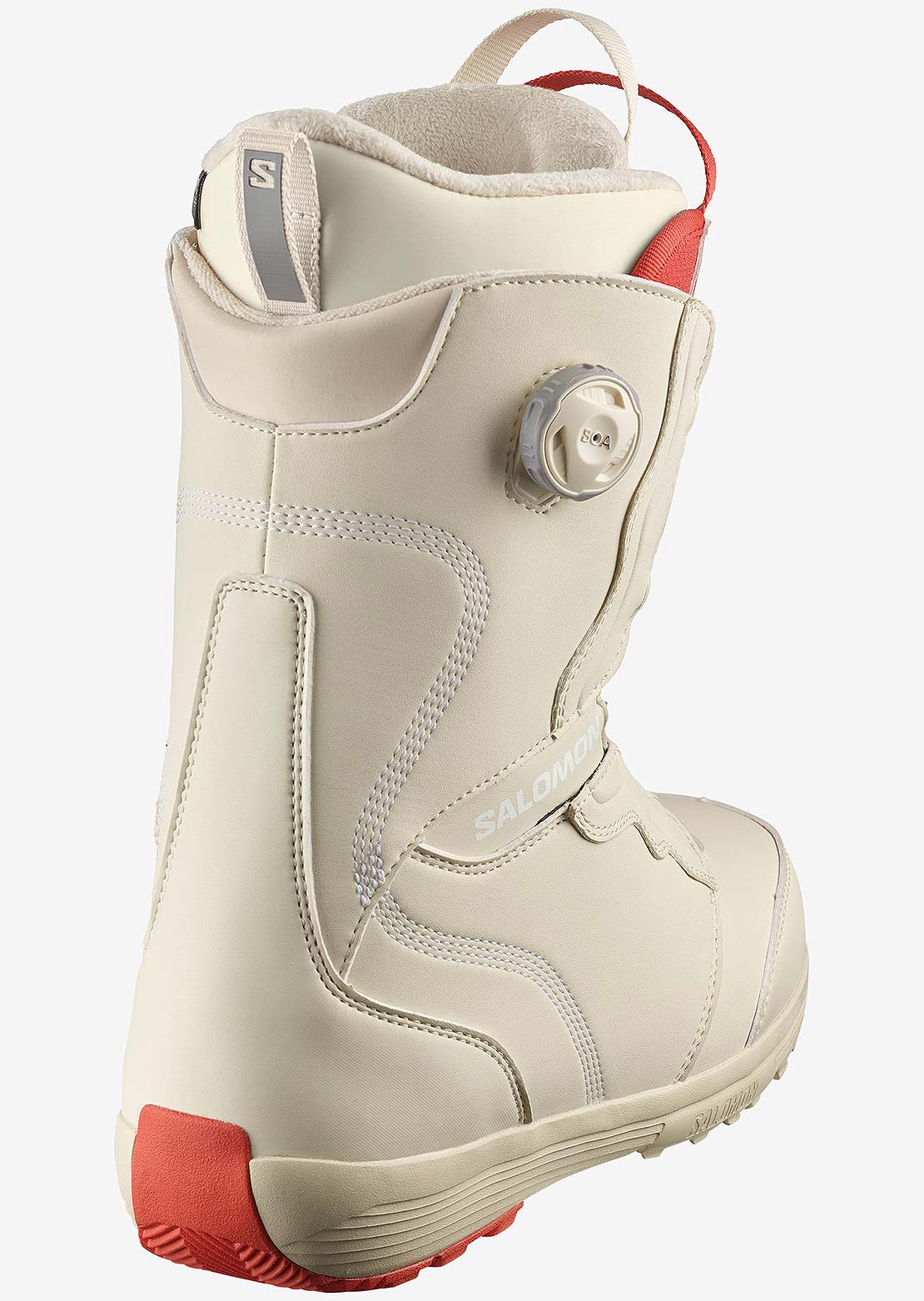 Salomon Women&#39;s IVY Boa SJ Boa Snowboard Boots Bleached Sand / Almond Milk / Aurora Red