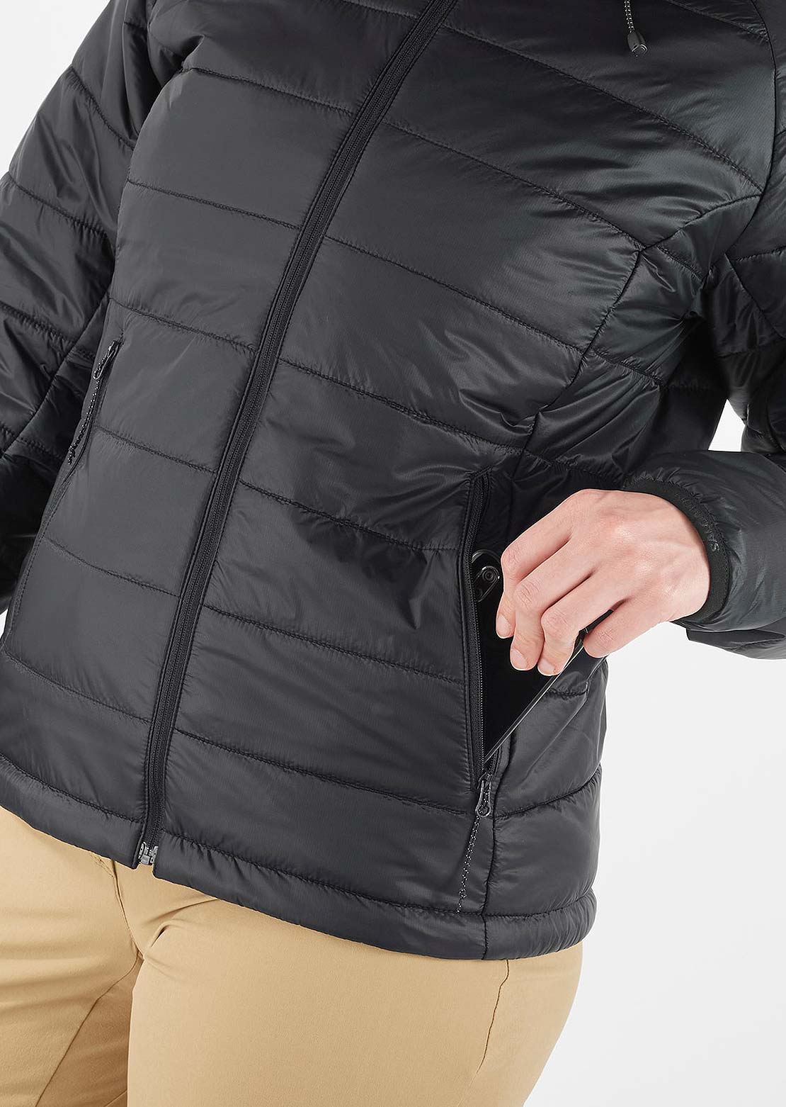 Salomon Women's Outline Hooded Jacket Deep Black