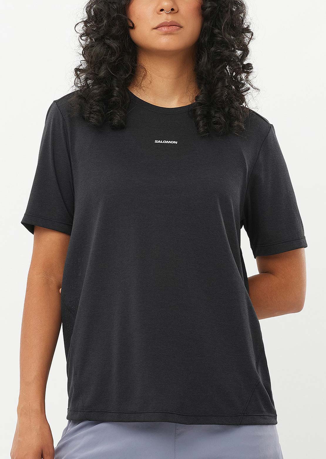 Salomon Women's Shakeout Core T-Shirt Deep Black