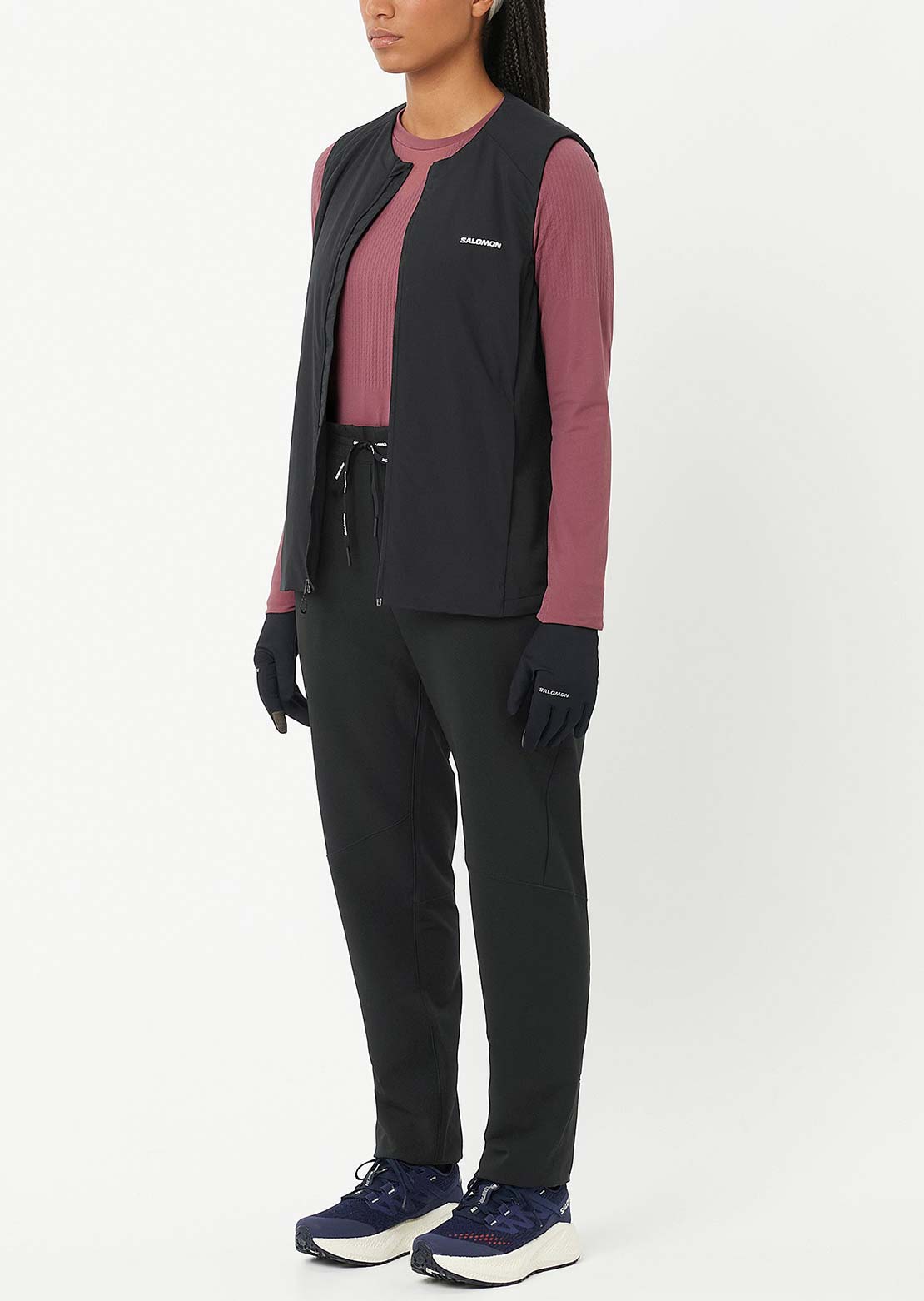Salomon Women's Shakeout Hexaflow Pants Deep Black