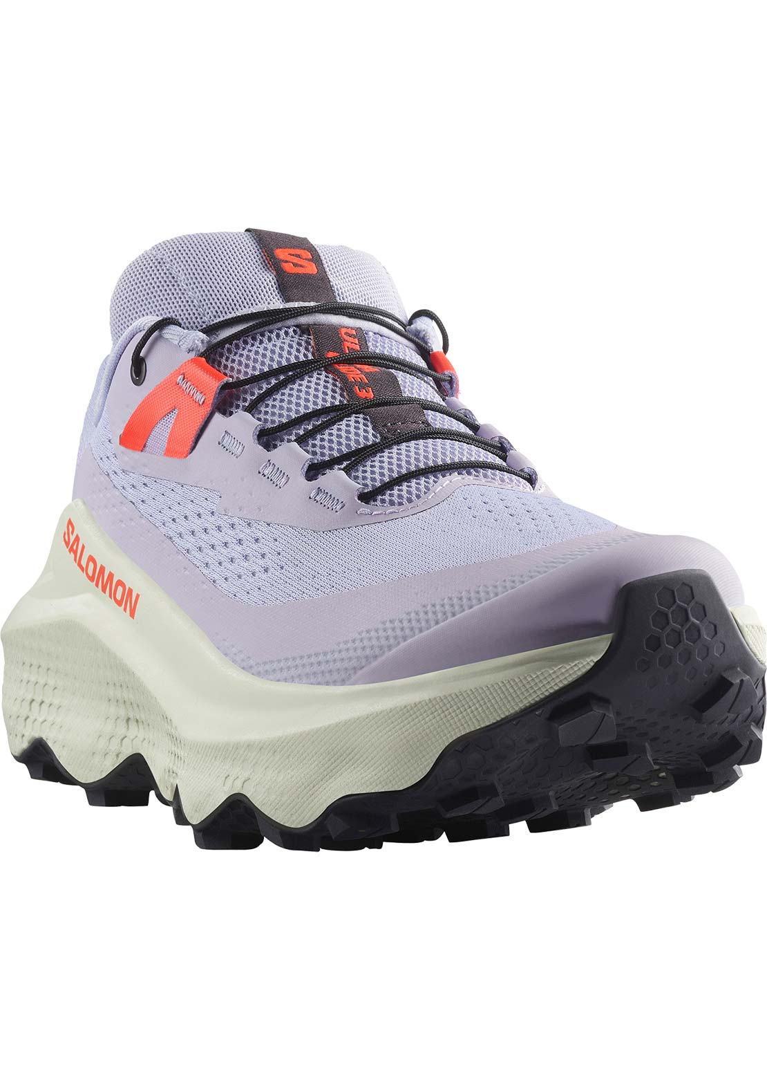 Salomon Women&#39;s Ultra Glide 3 Shoes Cosmic Sky/Icicle/Neon Flame