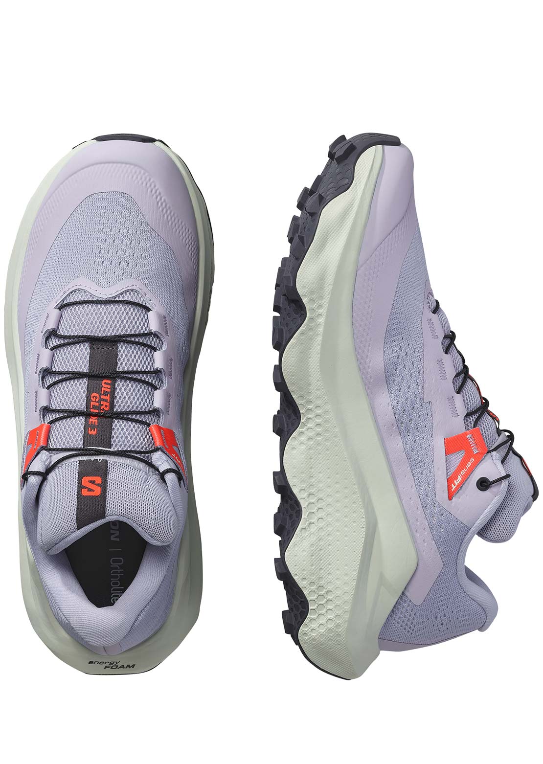 Salomon Women&#39;s Ultra Glide 3 Shoes Cosmic Sky/Icicle/Neon Flame