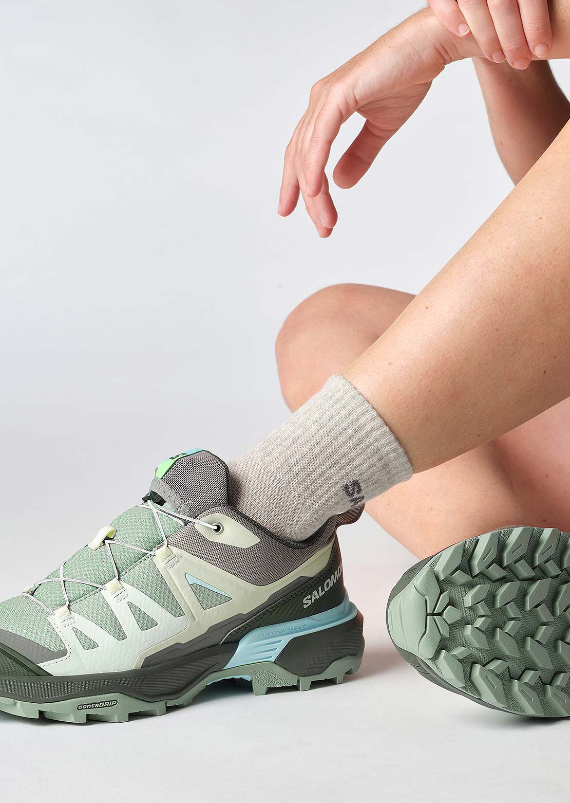 Salomon Women&#39;s X Ultra 360 Shoes Green Milieu/Urban Chic/Clearly Aqua