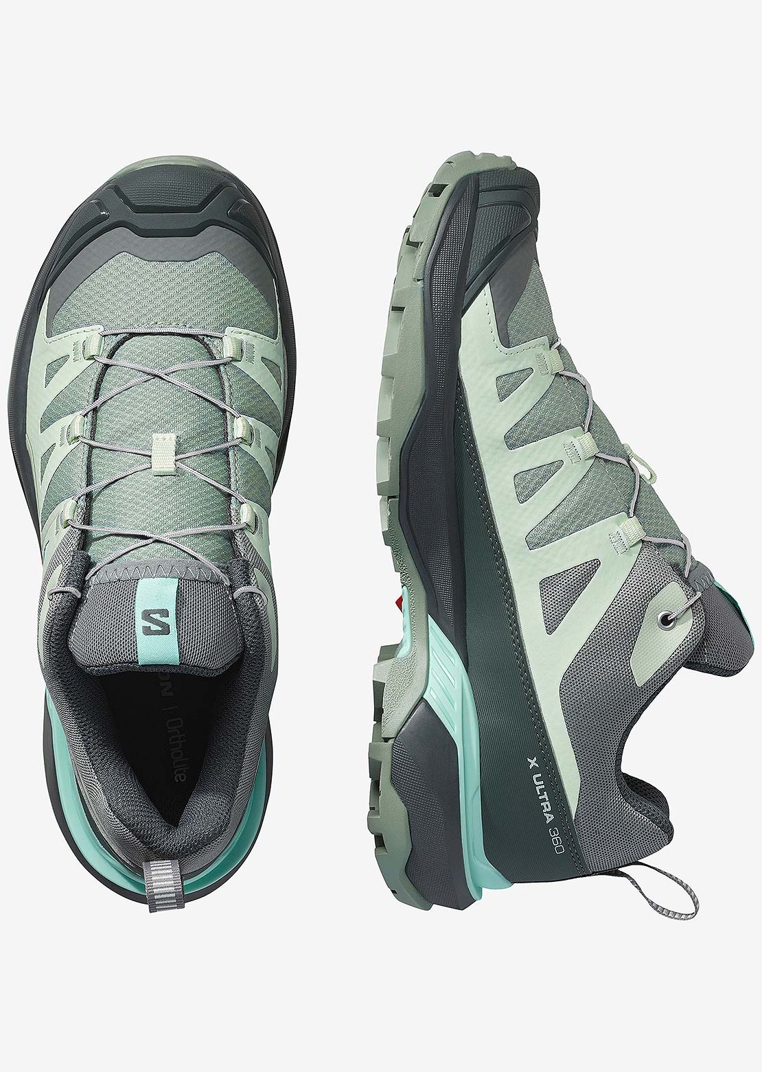 Salomon Women&#39;s X Ultra 360 Shoes Green Milieu/Urban Chic/Clearly Aqua