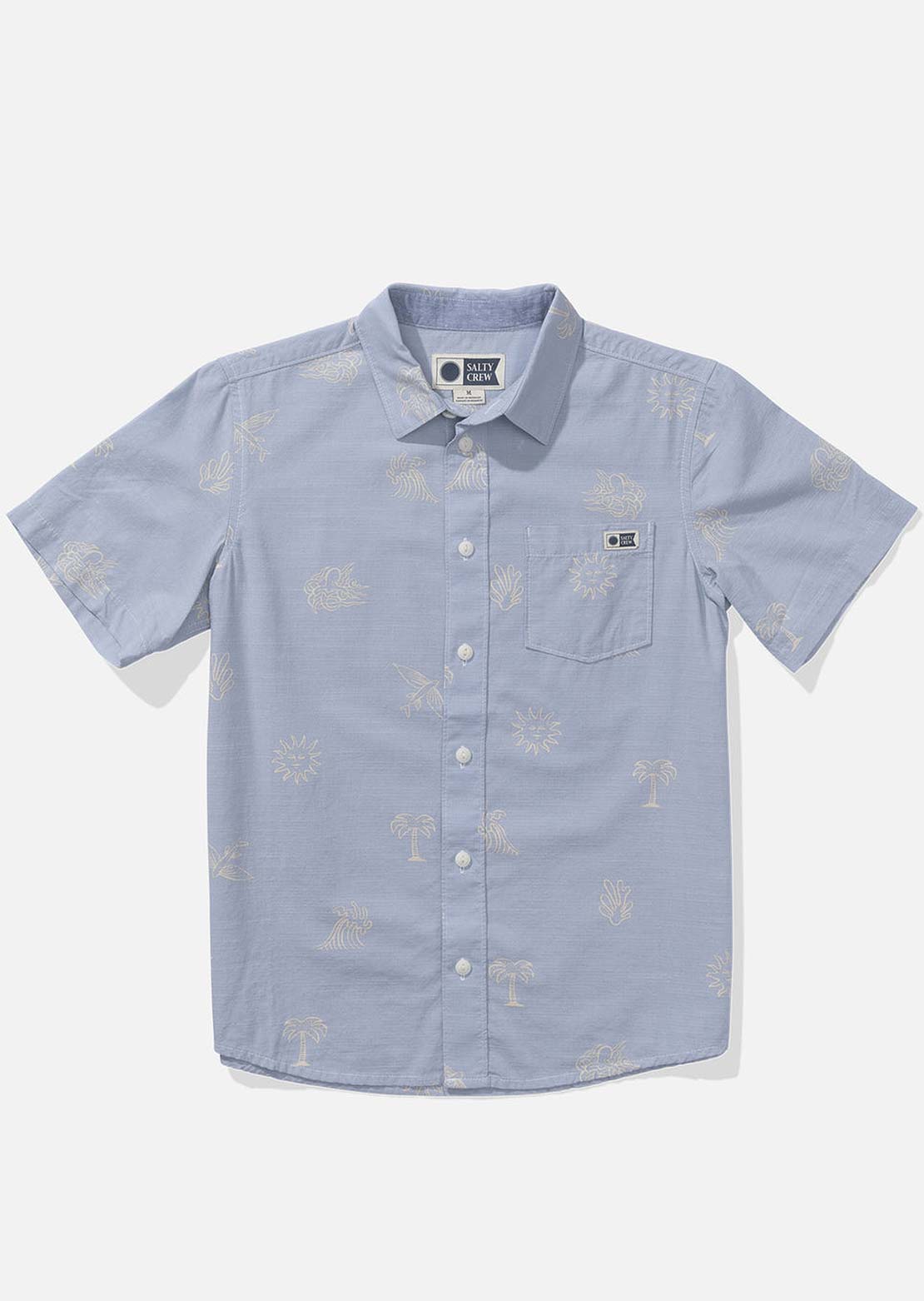 Salty Crew Junior Good Vibes Woven Button Up Shirt