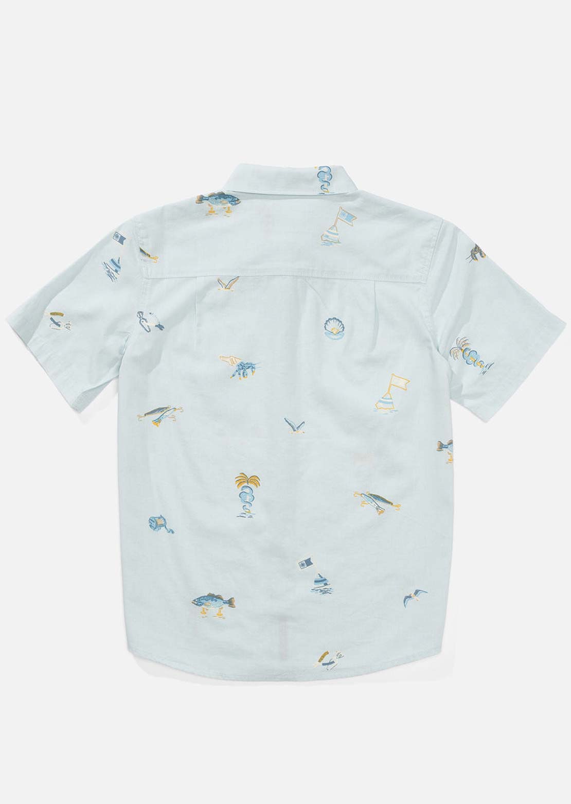 Salty Crew Junior Session Button Up Shirt Light Blue