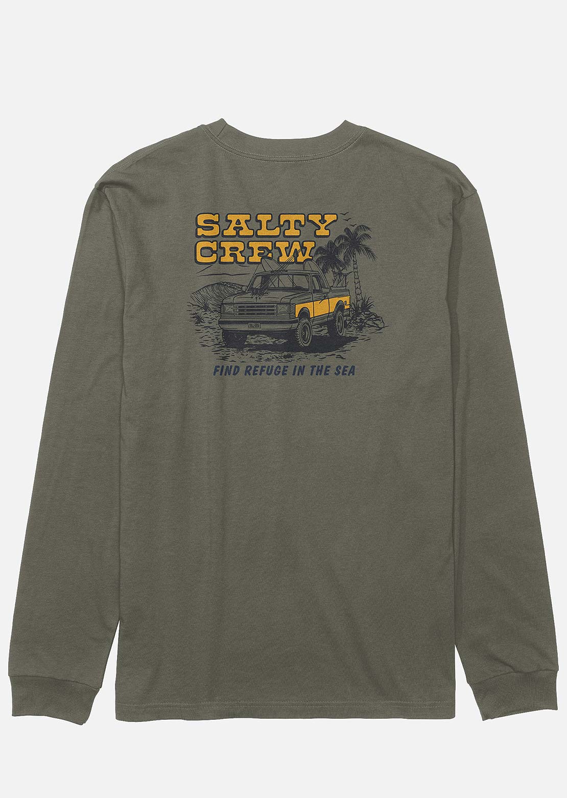 Salty Crew Junior Truck Stop Longsleeve Dusty Olive