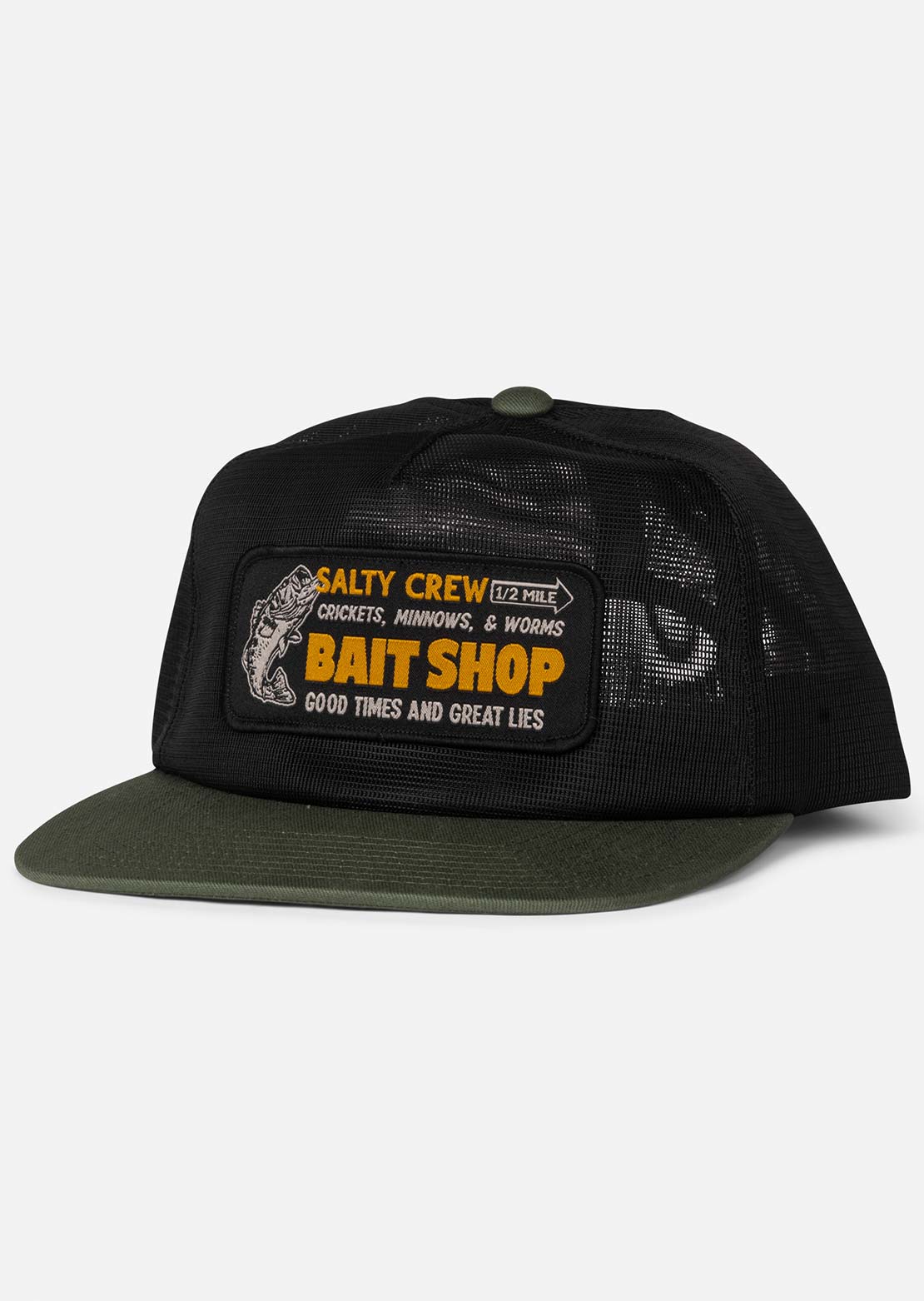 Salty Crew Men's Bait Shop Trucker Cap Green Black