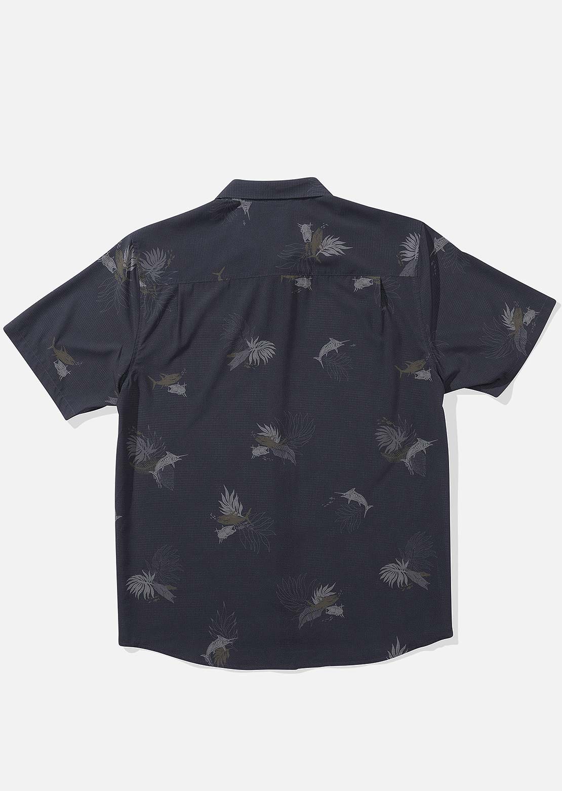Salty Crew Men&#39;s Breezer Perf Tech Woven Button Up Shirt Charcoal