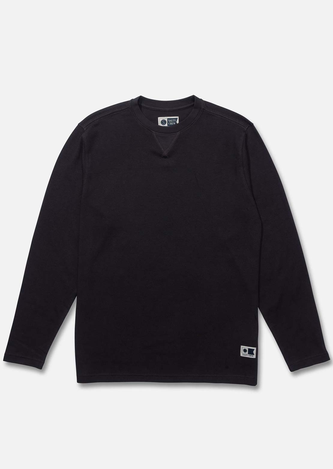 Salty Crew Men's Cast Off Long Sleeve Thermal Sweater Black